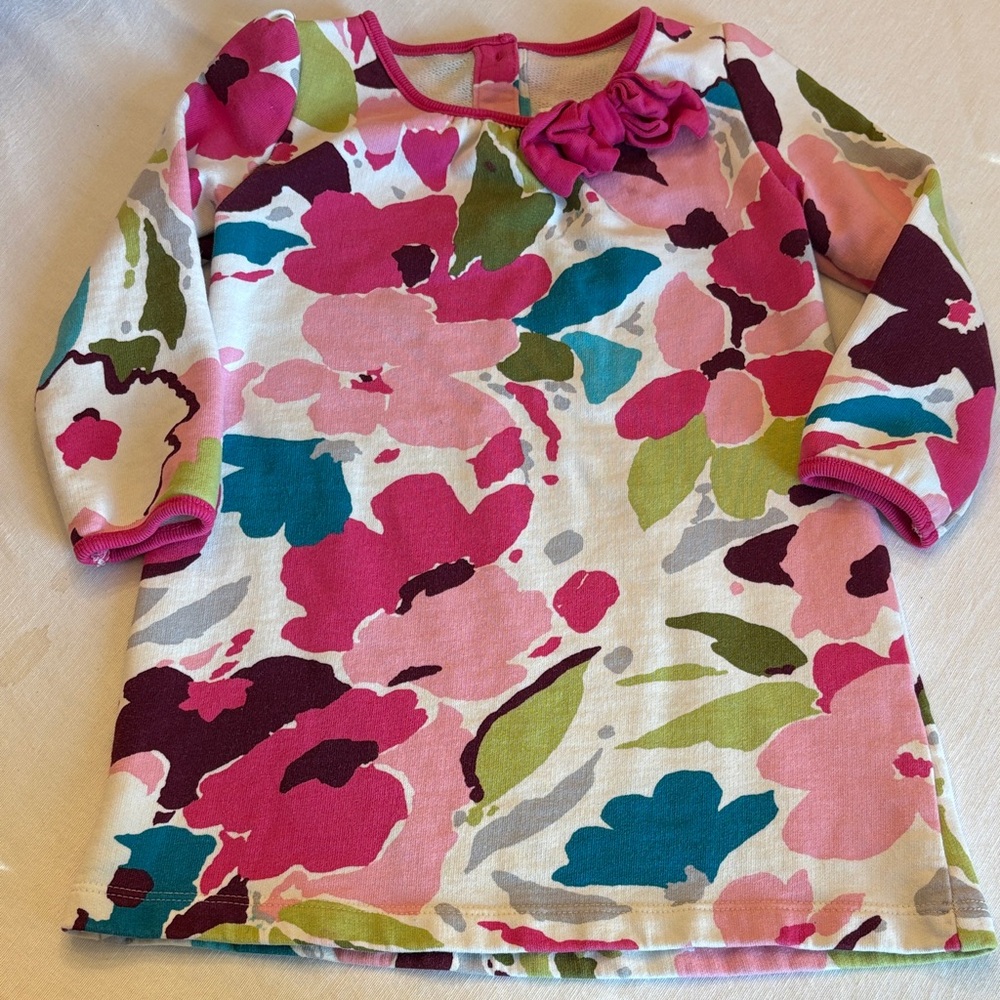 Gymboree Floral Long Sleeve Sweatshirt Dress